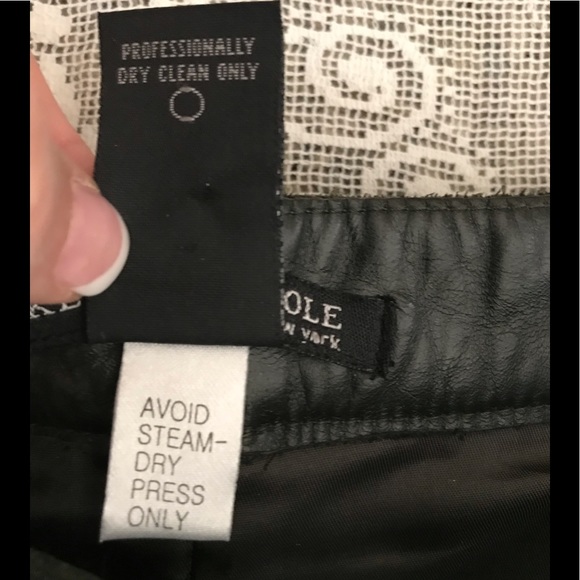 NEW LEATHER KENNETH COLE Sz 8 PANTS - Picture 6 of 8